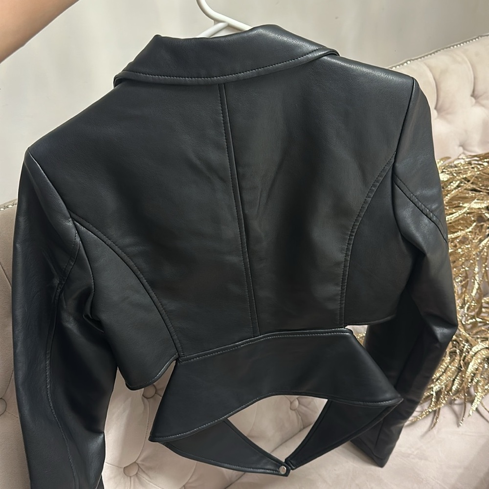 Azalea Wang Leather Button Down Shirt Jacket - image 4